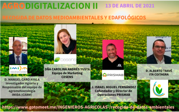 Ya está disponible el vídeo del webinar Agrodigitalización II. Datos medioambientales