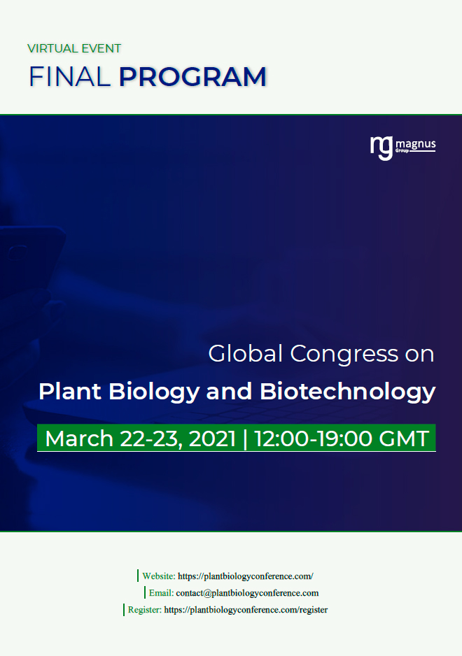 5ª edición de Global Congress on Plant Biology and Biotechnology, 22 y 23 de marzo de 2021