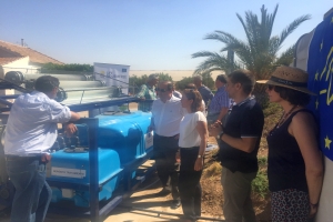 El IMIDA prueba un sistema descontaminante de aguas residuales mediante fotocatálisis solar en una finca de Torre Pacheco